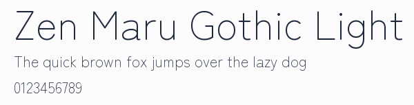 Zen Maru Gothic Light預覽圖