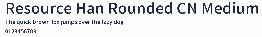 Resource Han Rounded CN Medium預覽圖