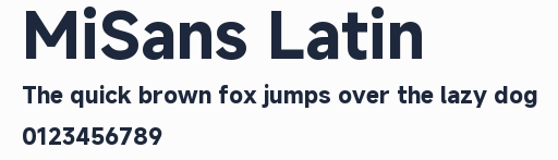 MiSans Latin預覽圖