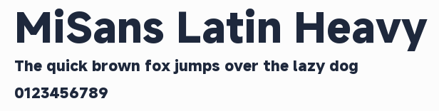 MiSans Latin Heavy預覽圖