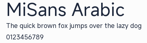 MiSans Arabic預覽圖