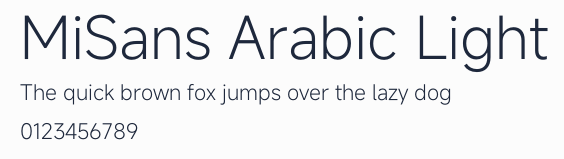 MiSans Arabic Light預覽圖