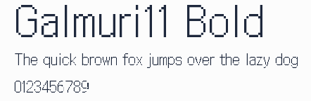 Galmuri11 Bold預覽圖