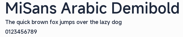 MiSans Arabic Demibold預覽圖