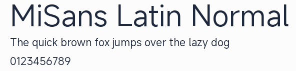 MiSans Latin Normal預覽圖