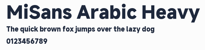 MiSans Arabic Heavy預覽圖