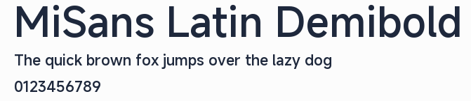MiSans Latin Demibold預覽圖