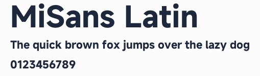 MiSans Latin預覽圖
