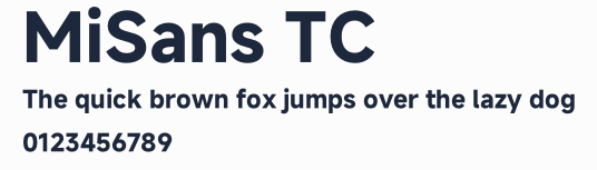 MiSans TC