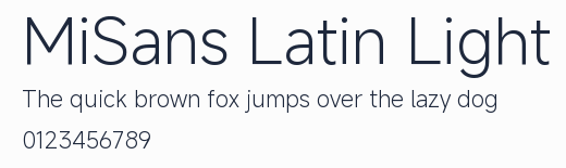 MiSans Latin Light預覽圖