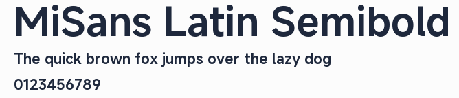 MiSans Latin Semibold預覽圖