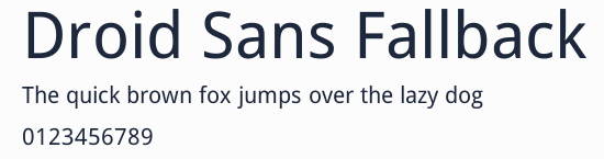 Droid Sans Fallback預覽圖