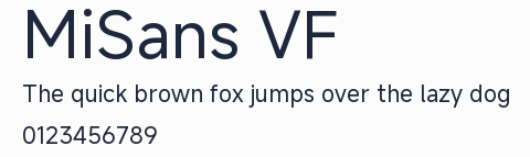 MiSans VF預覽圖