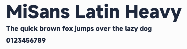 MiSans Latin Heavy預覽圖
