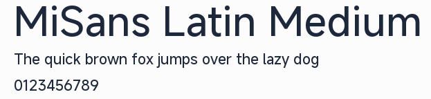 MiSans Latin Medium