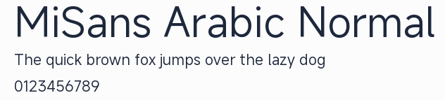 MiSans Arabic Normal預覽圖
