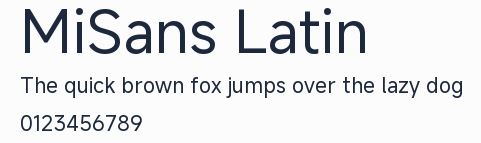 MiSans Latin預覽圖