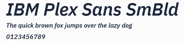 IBM Plex Sans SmBld