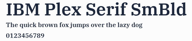 IBM Plex Serif SmBld預覽圖