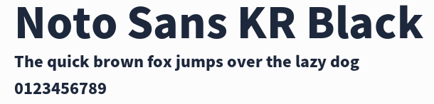 Noto Sans KR Black預覽圖