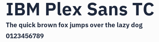 IBM Plex Sans TC預覽圖