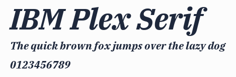 IBM Plex Serif預覽圖