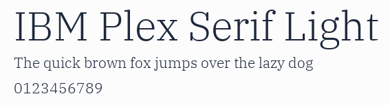 IBM Plex Serif Light預覽圖