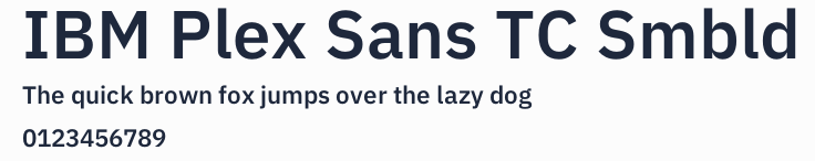 IBM Plex Sans TC Smbld預覽圖