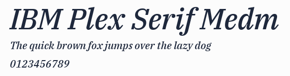 IBM Plex Serif Medm預覽圖