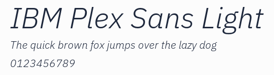 IBM Plex Sans Light預覽圖