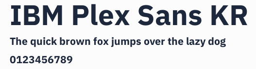 IBM Plex Sans KR預覽圖