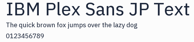 IBM Plex Sans JP Text預覽圖