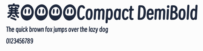 寒蟬團圓圓Compact DemiBold預覽圖