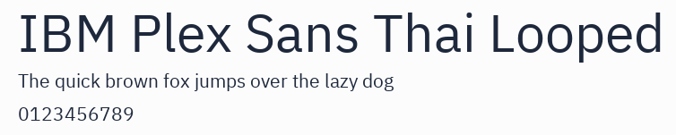IBM Plex Sans Thai Looped預覽圖