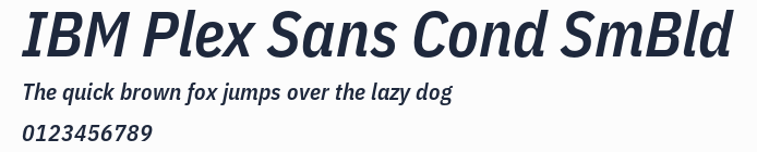 IBM Plex Sans Cond SmBld預覽圖