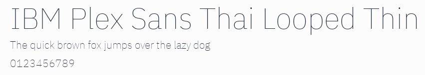 IBM Plex Sans Thai Looped Thin