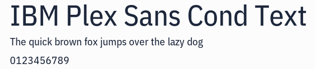 IBM Plex Sans Cond Text預覽圖