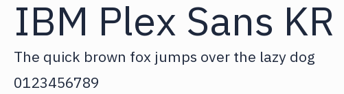 IBM Plex Sans KR預覽圖