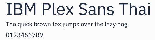 IBM Plex Sans Thai預覽圖
