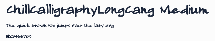 ChillCalligraphyLongCang Medium預覽圖