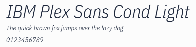 IBM Plex Sans Cond Light預覽圖