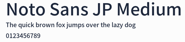 Noto Sans JP Medium預覽圖