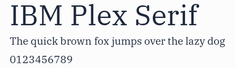 IBM Plex Serif預覽圖