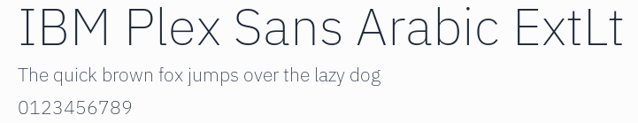 IBM Plex Sans Arabic ExtLt預覽圖