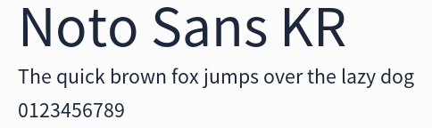 Noto Sans KR預覽圖