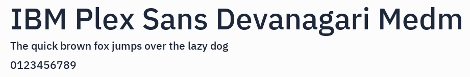 IBM Plex Sans Devanagari Medm預覽圖