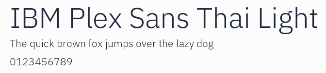 IBM Plex Sans Thai Light預覽圖