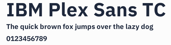 IBM Plex Sans TC預覽圖