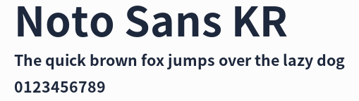 Noto Sans KR預覽圖