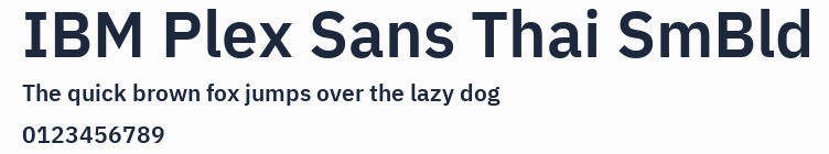 IBM Plex Sans Thai SmBld預覽圖
